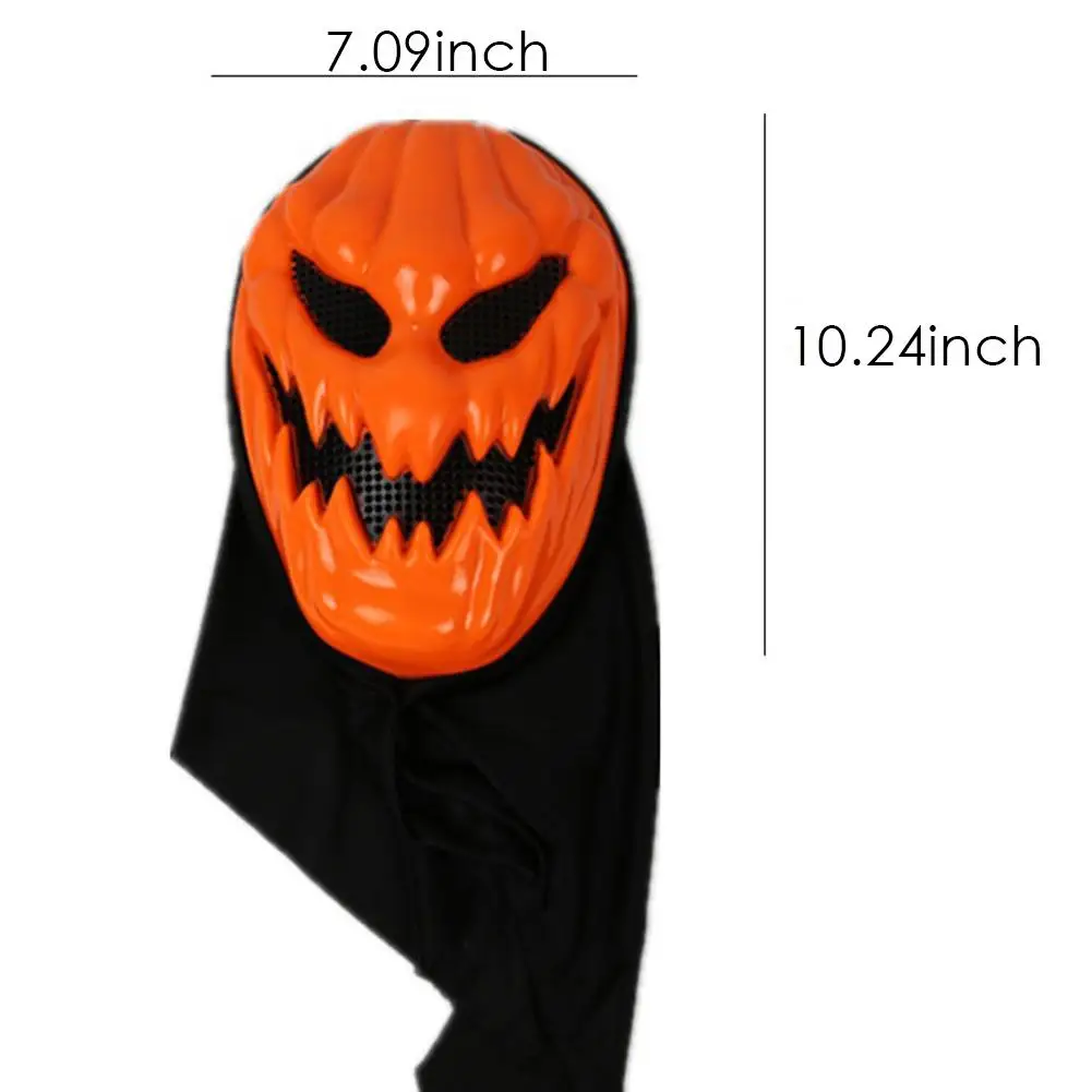 Halloween Grimace Mask Plastic Pumpkin Mask Halloween Costume Fancy Dress Party Cosplay Scary Mask For Adult