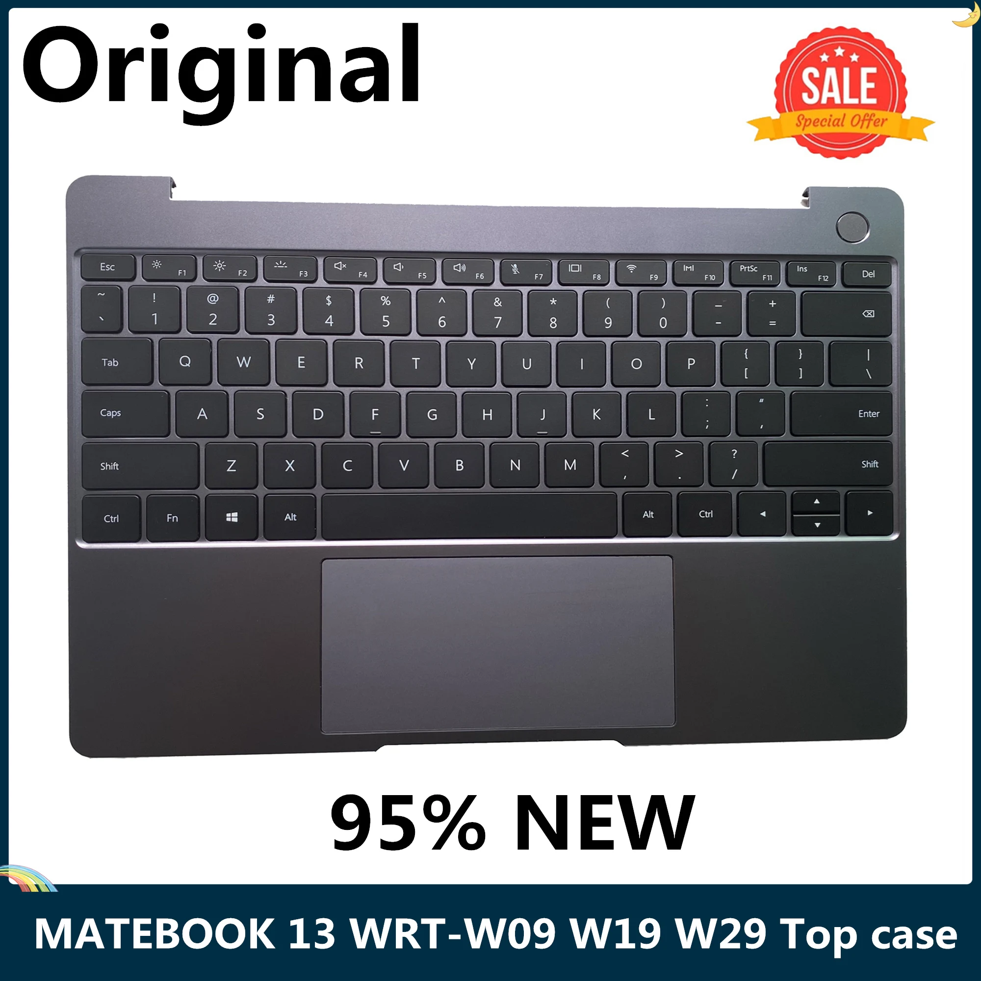 LSC 95% Новый оригинальный для Huawei MATEBOOK 13 WRT W09 W19 W29 верхний чехол с сенсорной панелью