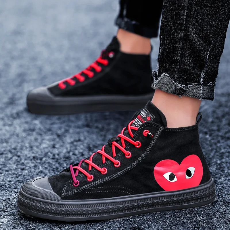 

New Pattern High Help Leisure Time Leather Shoes Male Matting Youth Boots You All-match. Trend Cowboy Male Shoe Street Restore