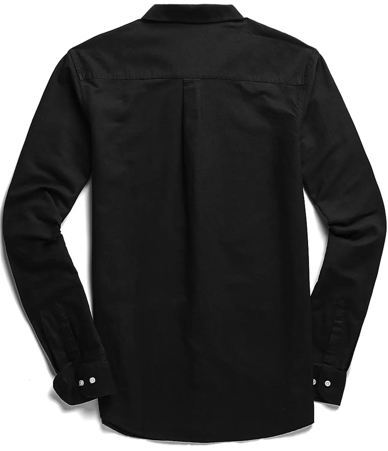 Koop Mannen Oxford 100 Katoen Lange Mouwen Button Down Casual Comfort Effen Kleur Jurk Shirts Voor Mannen