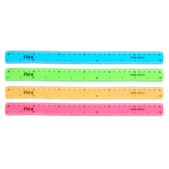 

Soft 30cm Ruler Multicolour Flexible Creative Stationery Rule School Supply