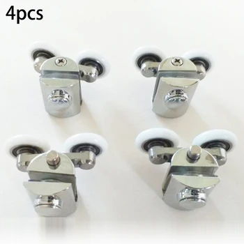 

4x Shower Glass Door Rollers/Runners/Wheels/Pulleys Replacement 23mm Twin Wheel Diameter Shower Rooms Cabins Pulley Accessories