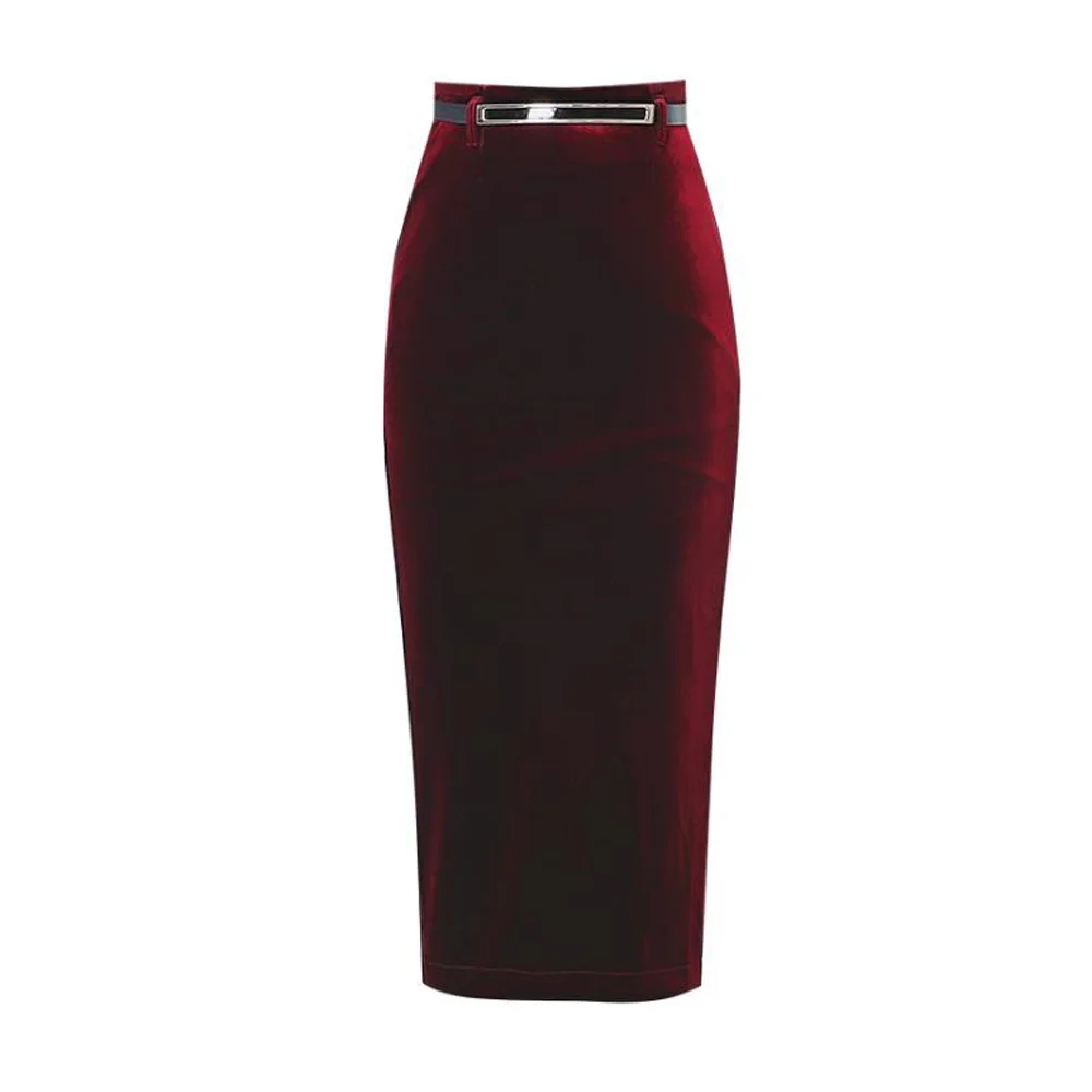 スカート Velvet Pencil Skirt laubeblanc Velvet Pencil Skirt – L'AUBE BLANC