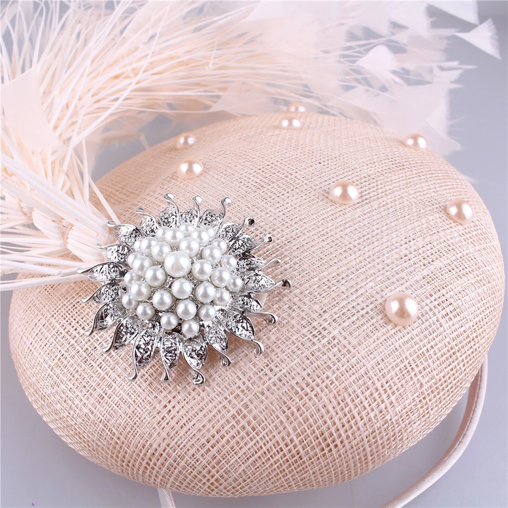 Mingli Tengda темно-синяя шляпа с перьями, модные свадебные головные уборы для невесты, торжественные головные уборы, украшение для волос, отличная Женская повязка на голову