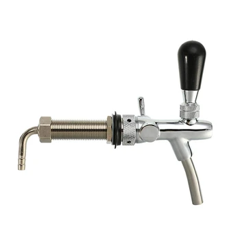 

Adjustable G5/8 Kegerator Draft Shank Beer Tap Faucet with Flow Controller Chrome Plating Home Brew Bar Beer Wine Making Tool