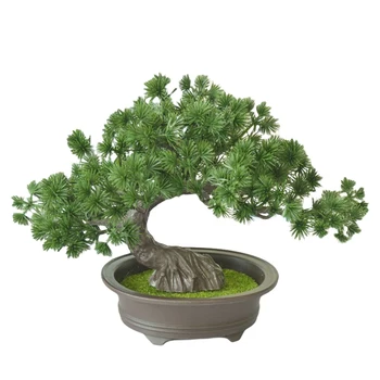 

Garden Home Decor Simulation Plants Office Artificial Bonsai Tree Ornaments Desktop Display Welcoming Pine Easy Clean Gift Art