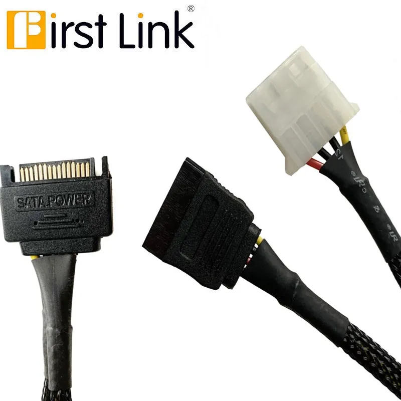 

sata15Pin Male Serial to 15Pin IDE Molex Female + 4Pin SATA Female Power Adapter Cable