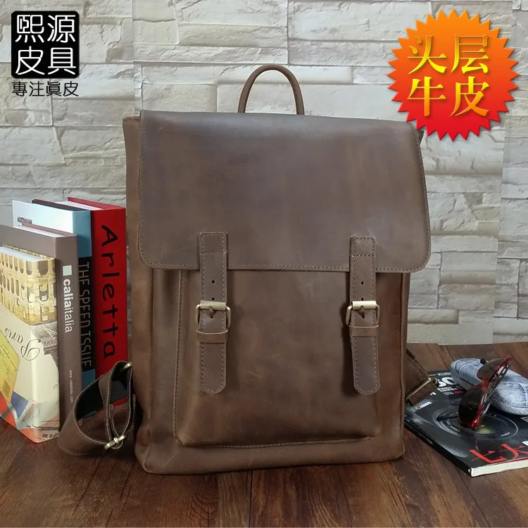 ^Cheap Мужская сумка-рюкзак Guangzhou, повседневный рюкзак из натуральной кожи с натуральным лицевым покрытием в европейском и американском стиле, рет... ^Cheap Мужская сумка-рюкзак Guangzhou, повседневный рюкзак из натуральной кожи с натуральным лицевым покрытием в европейском и американском стиле, рет...