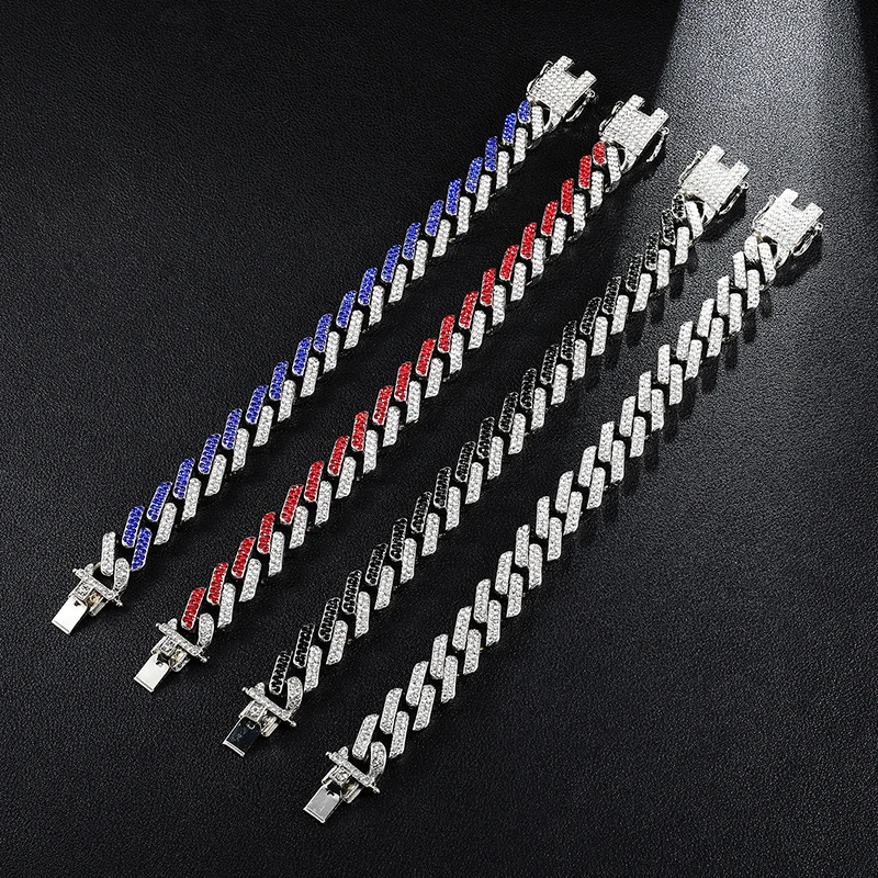 US7 Iced Out, 13 мм, цепочка с кубаном, 1" 20" 2" 30", ожерелье, стразы, ожерелье в стиле хип-хоп, ювелирные изделия для мужчин