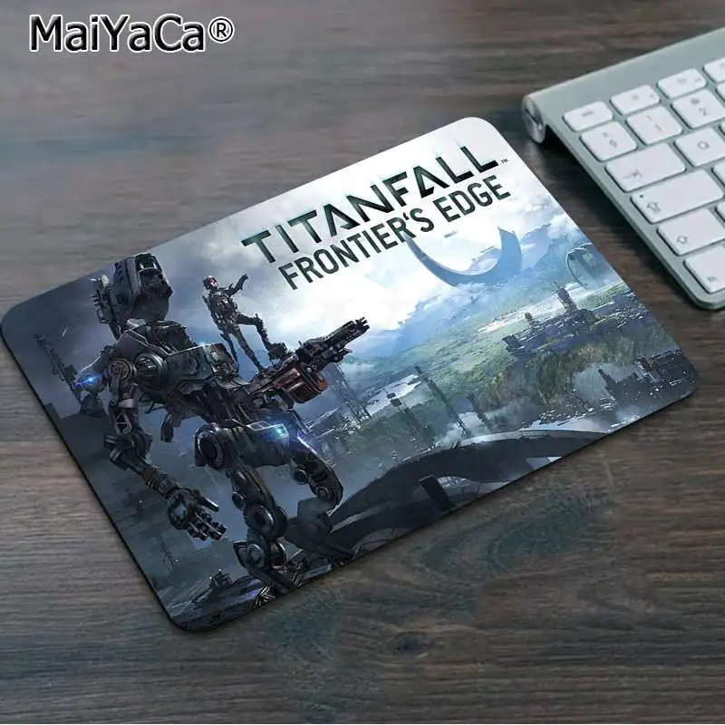 No Lock Edge18x22cm MaiYaCa Нескользящие ПК Titanfall клавиатура игровая мышь коврики Лидер продаж игровой коврик мышь - Цвет: No Lock Edge18x22cm