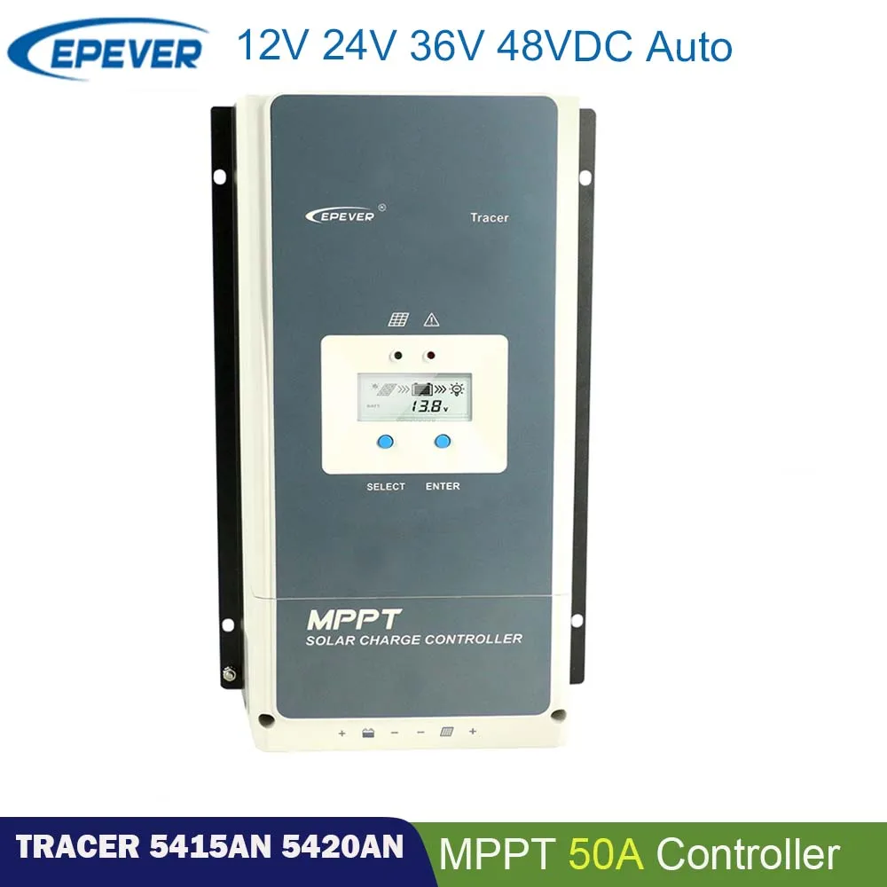 Epever-ハイブリッドパワーシステムを構成するためのソーラーパネル用の自動mppt充電コントローラー,12v,24v,48v,50a  AliExpress Mobile