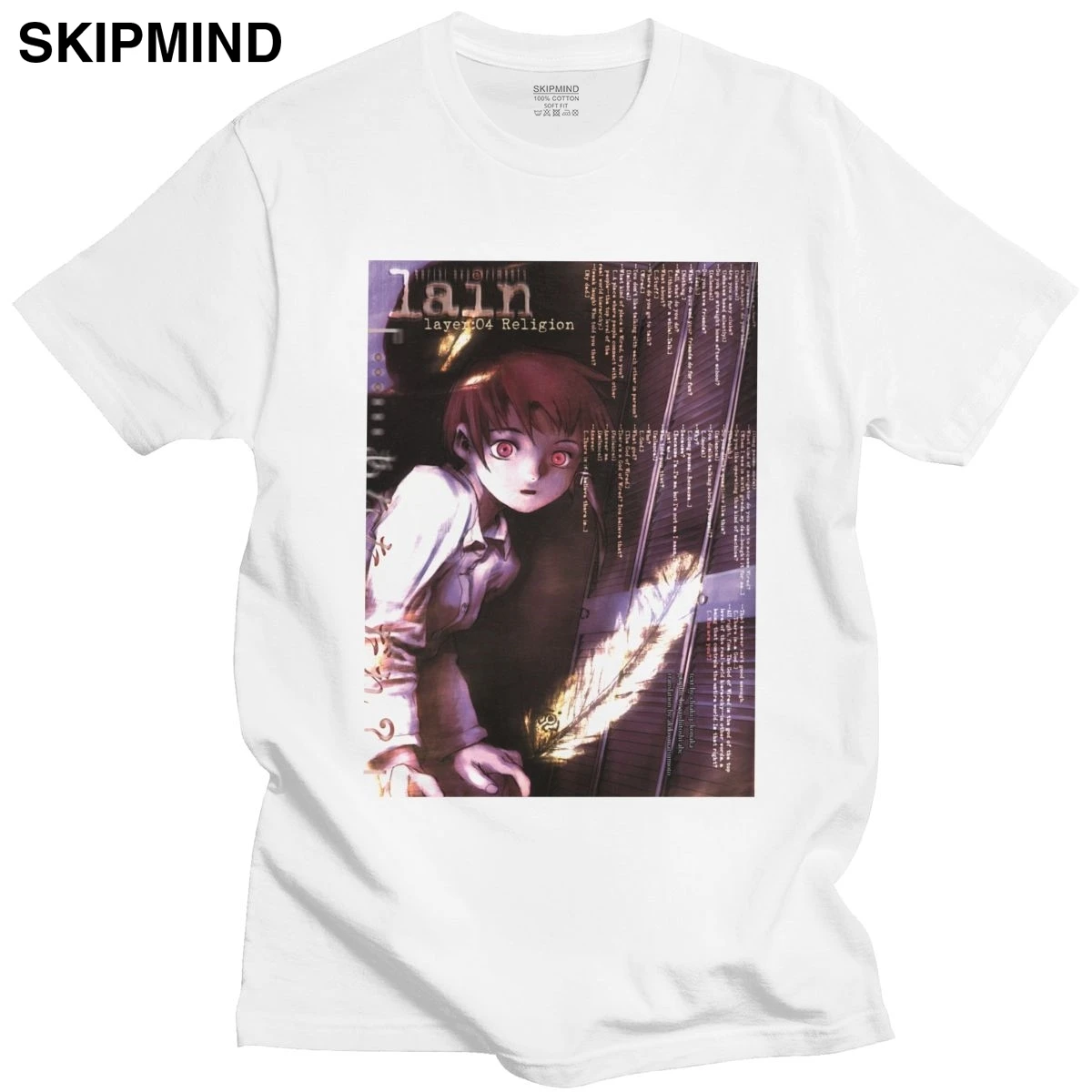 Classic Mens Serial Experiments Lain T Shirts Short Sleeve Cotton Tshirt Anime Manga T Shirt Iwakura Tee Top Merch Clothing Gift Aliexpress Men S Clothing