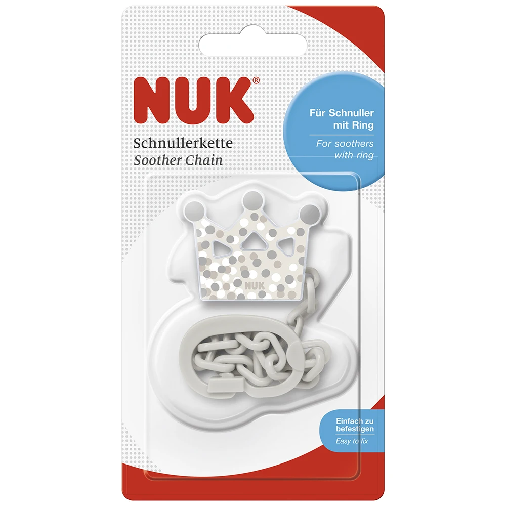 Клипса NUK для соски-пустышки с цепочкой