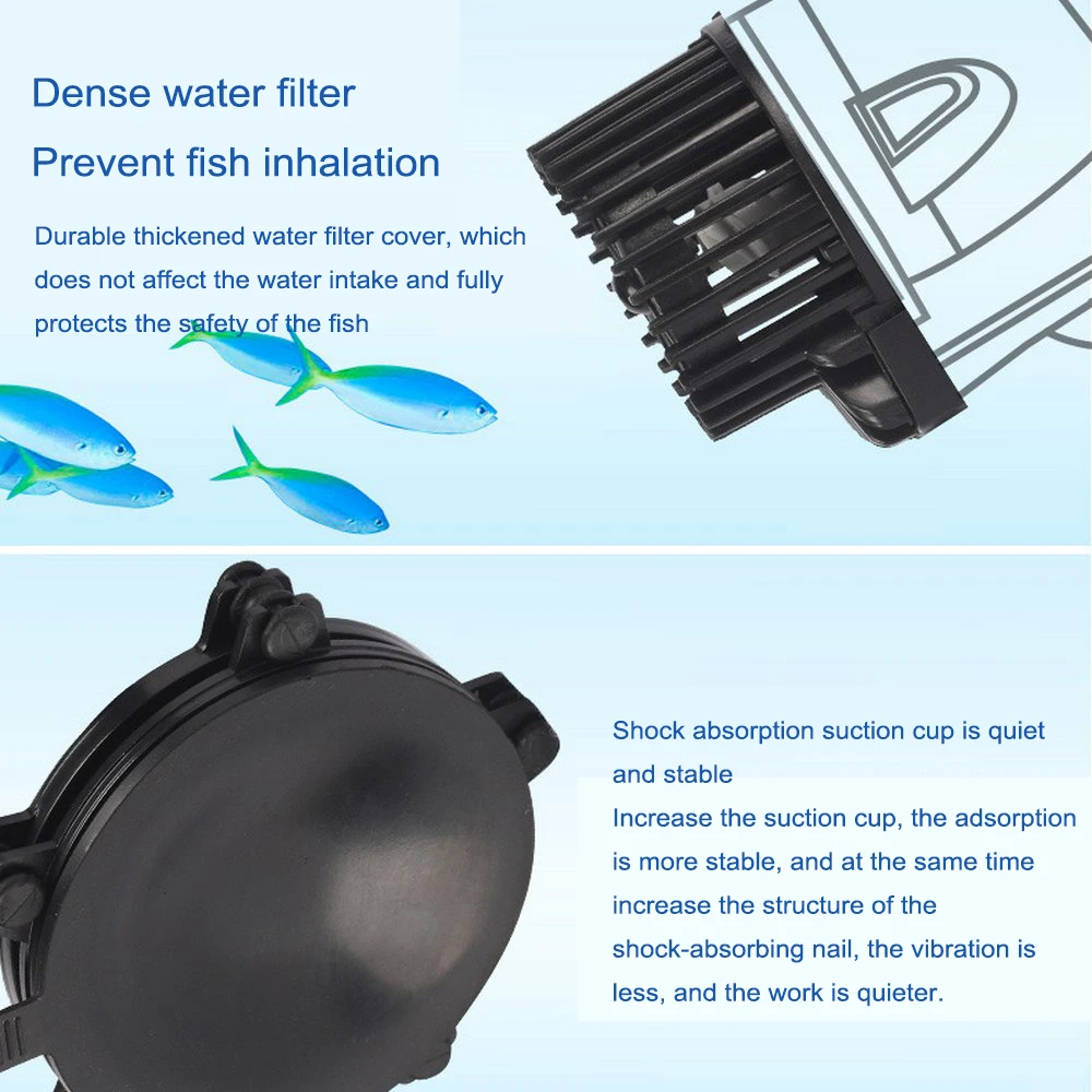25 Вт аквариумный волнистый насос для аквариума 3 Вт 10 Вт 15 Вт 10000л/ч 20000л/ч база на присоске погружной циркуляционный волнистый аппарат