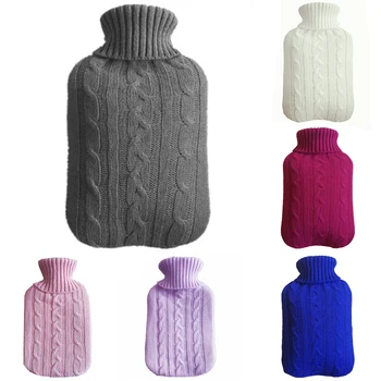 

2000ml Hot-Water Bag Winter Warm Water Bag Washable Protective Cover Knitted Winter Warm Cover Removable Water Filling Water Bag
