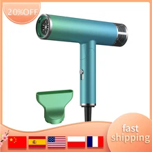 

Foldable Salon Plasma Hair Dryer Fast Drying Constant Temperature Hair Care Automatic Cleaning Travel Blow Dryer With 1 Nozzles