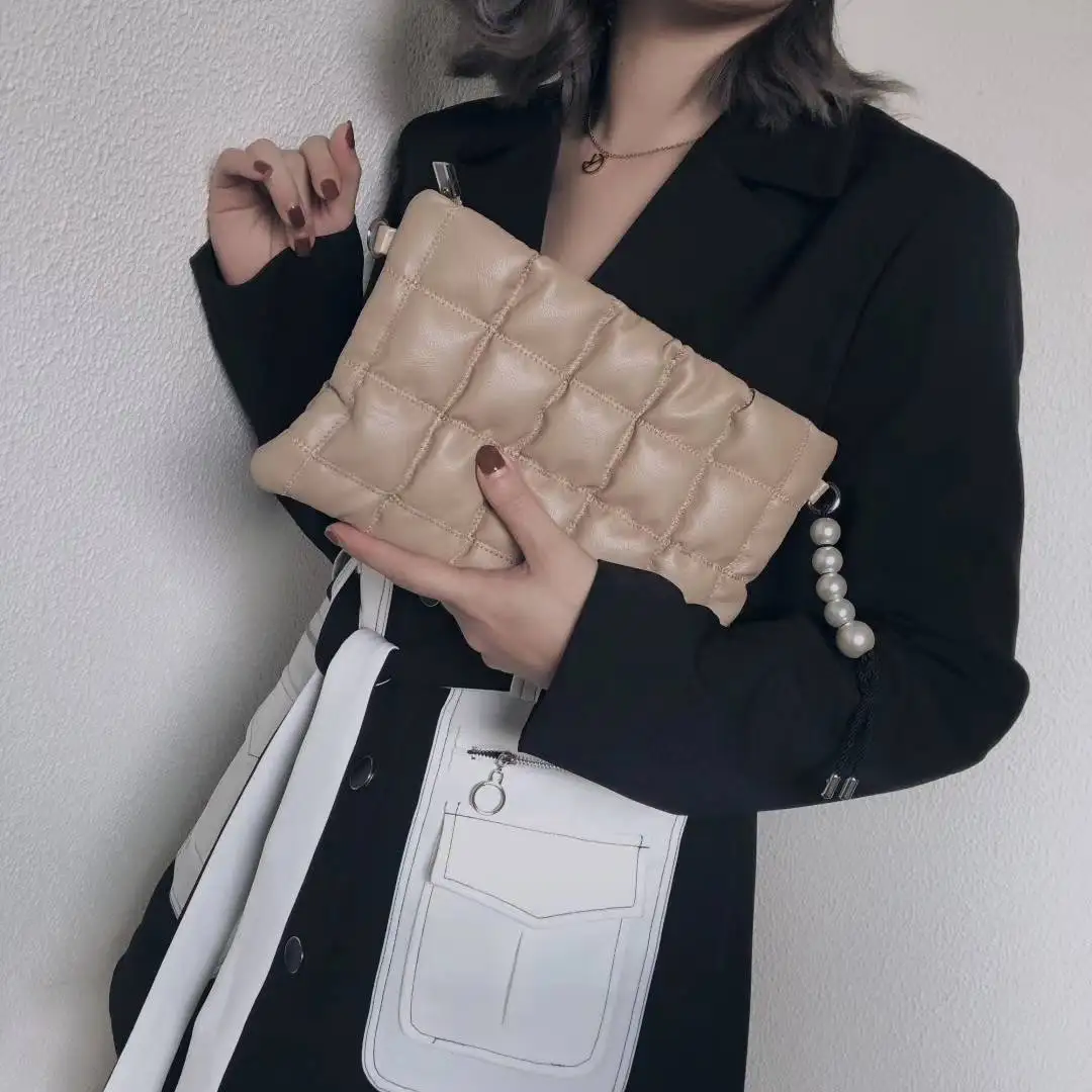 Женский Блестящий конверт, клатч, сумочка, вечерняя сумочка, жемчужная кисточка, сумочка, Космический хлопок, зимняя космическая Хлопковая сумка на плечо