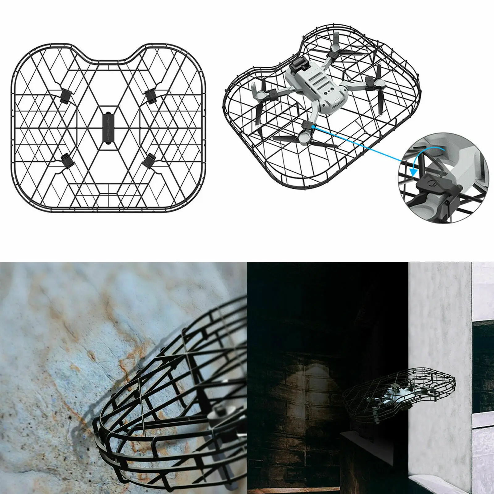 Buy Super Light DJI Mavic Mini Propeller Guard Release Protective Cage Full Coverage Blades Guards DJI Mavic Mini Drone Accessories