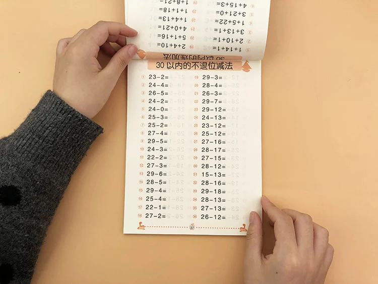 Adição e Subtração Dentro de 10 Crianças Aprendizagem Matemática Pré-escolar Exercício Livro Escrita Prática Livros Idade 3-6 20 30 28 livro escrita prática livros idade 3-6