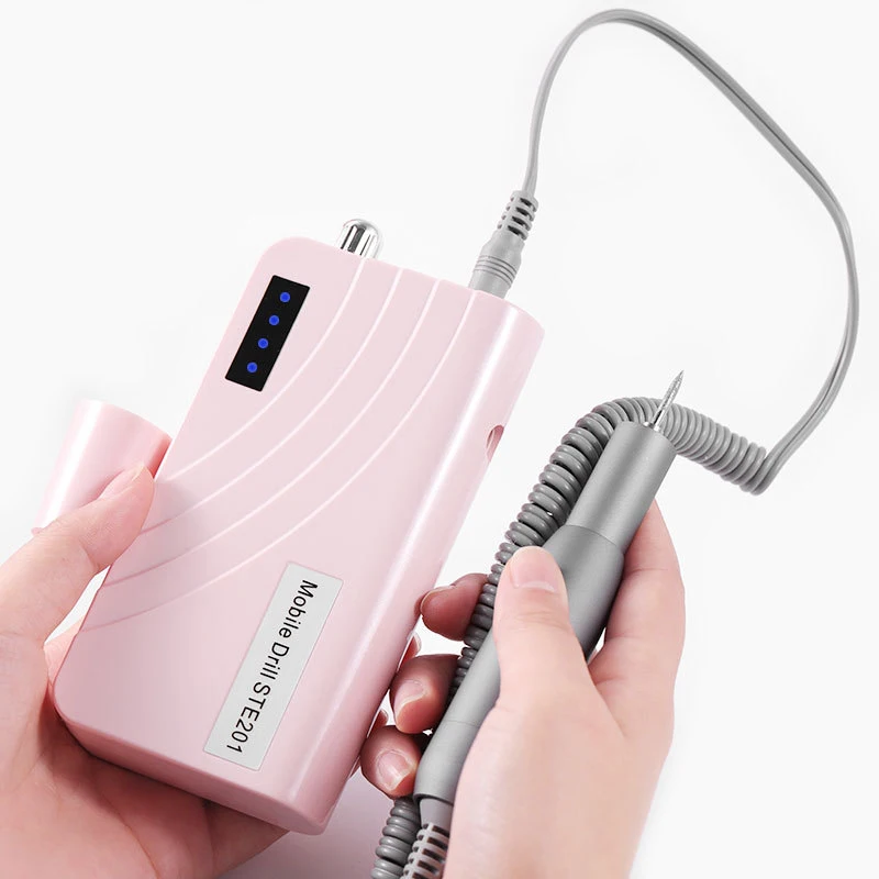 

Portable 1Set Electric Nail Drill Machine Kit Manicure Nail Art Pedicure Nail File Polishing Sanding Band 30000 RPM EU/US Plug