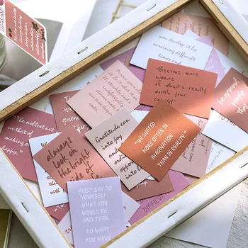 

Mohamm 60Pcs English Monologue Series Stickers Decoration Scrapbooking Paper Creative Stationary School Supplies