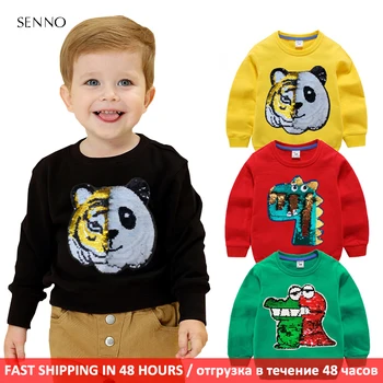 

Tiger Change to Panda Kids Baby Boys Girls Toddlers Hoodies Cartoon Tracksuit Children Clothing Set Cute Sweatshirts