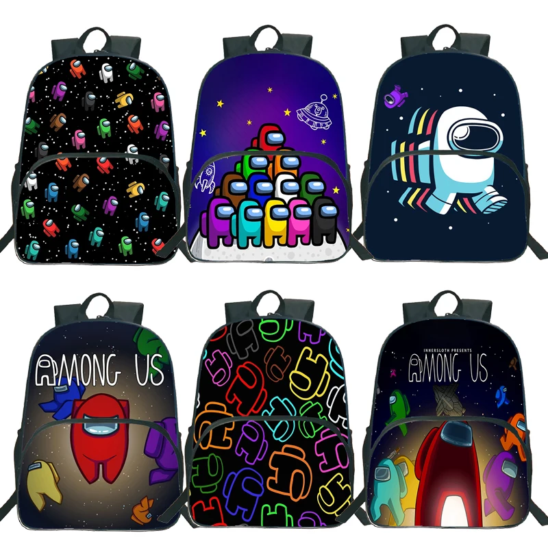 

16 Inch Among Us Backpack Boys Girls Back to School Mochila Kids Cartoon Children Bags Laptop Backpack Teenager Rucksack