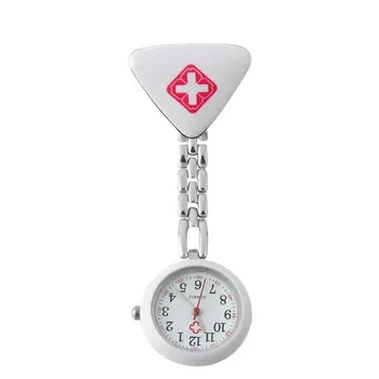 

1PC Hot Sale Clip Nurse Doctor Pendant Pocket Quartz Red Cross Brooch Nurses Watch Fob Hanging Medical reloj 2020