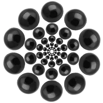 

100pcs Buttons Round Mushroom Domed Sewing Shank Black DIY Animal Eyes Toy DIY 40JA