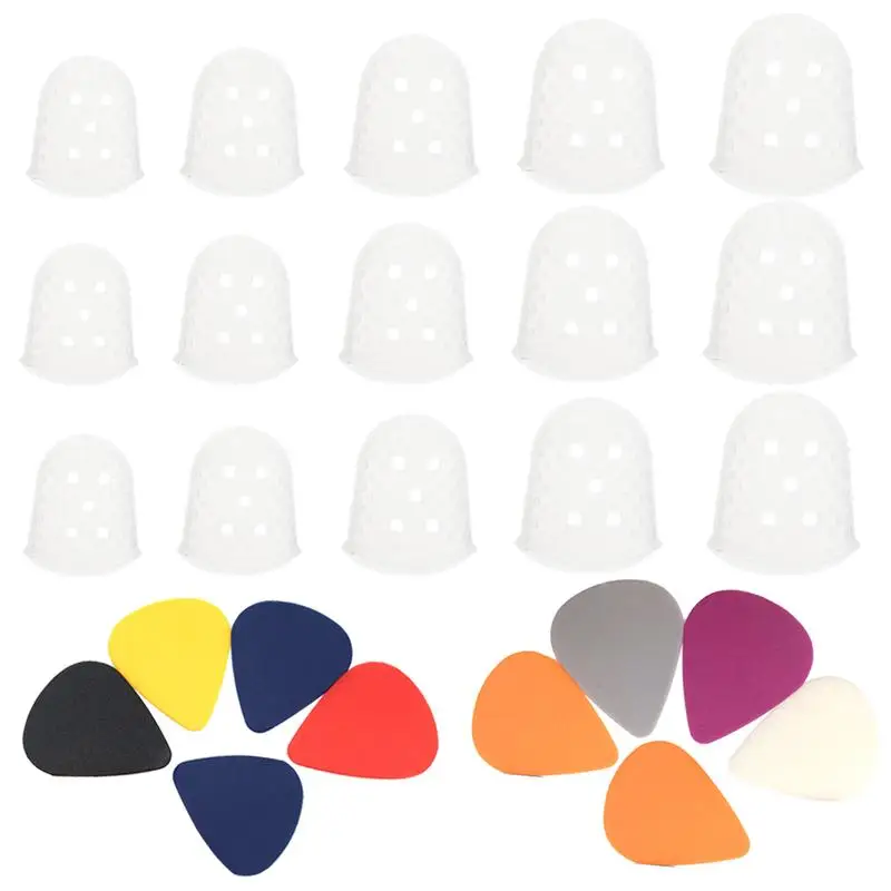 60Pcs Guitar Fingerstall Playing Protection Protective String Instrument Dial Plate | Спорт и развлечения