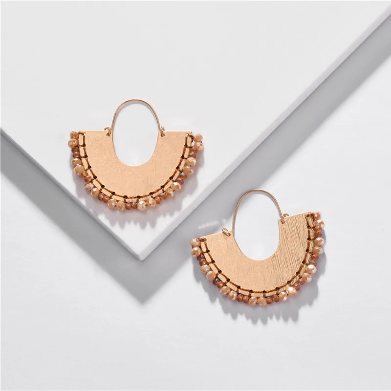 Модные ювелирные изделия женские металлические серьги-кольца с бахромой