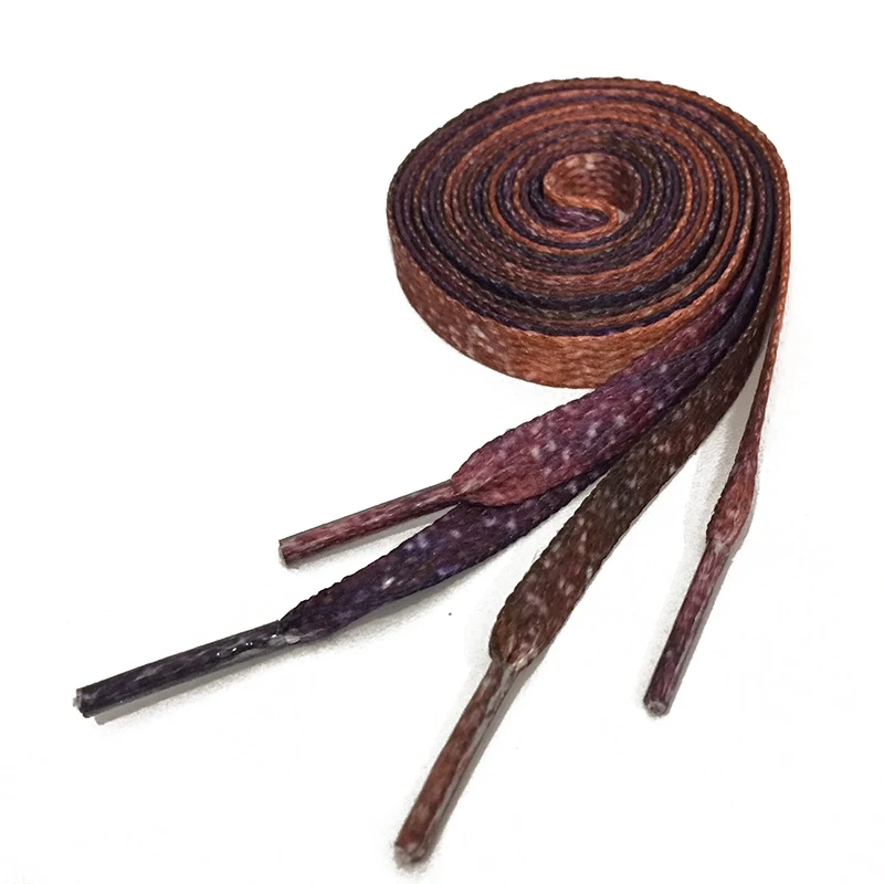 brown 160cm 120/140/160/180 см из полиэстера с плоские шнурки звездным узором Повседневное спортивные шнурки для кроссовок Для женщин Для мужчин; струны - Цвет: brown 160cm