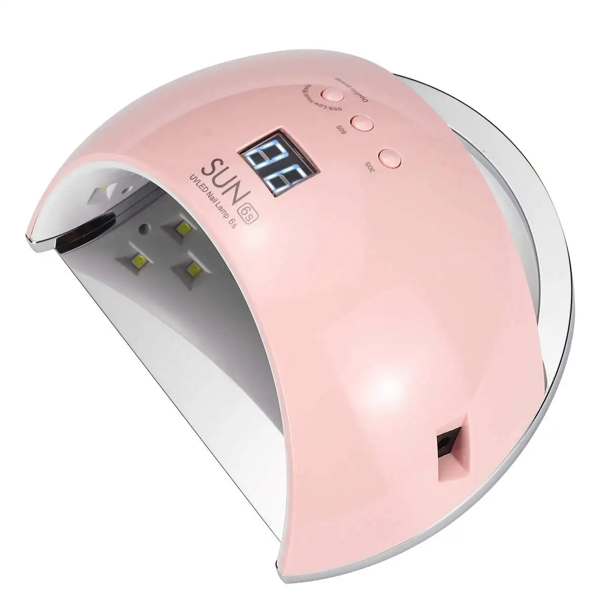 Розовый 48w SUN 6 Nail Dryer LCD Display 21pcs LED Dryer Nail Lamp UV LED Lamp for Curings Gel Polish Auto Sensing Lamp For Nails - Цвет: Розовый