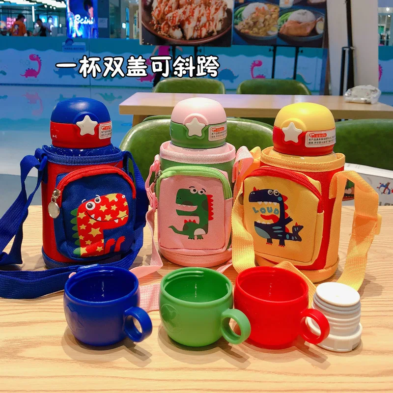 

Cartoon Children Large-Volume 316 Stainless Steel Double Cover Insulated Cup Young STUDENT'S Baby Nursery Leak-Proof Portable Pr