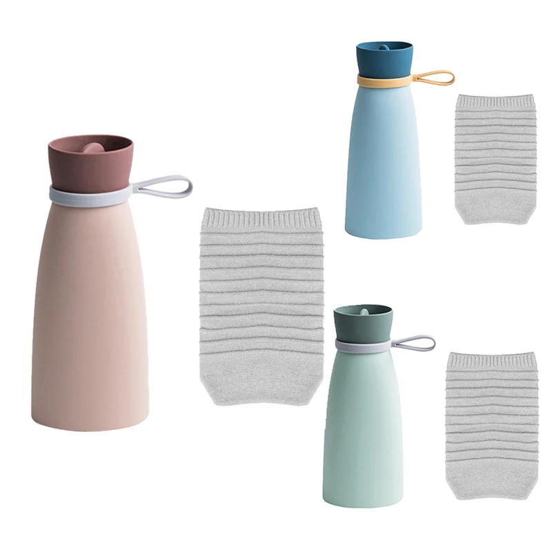 680Ml Silicone Hand Warm Hot Water Bottle With Knit Cover Microwave Heating Portable Feet Bags | Бытовая техника