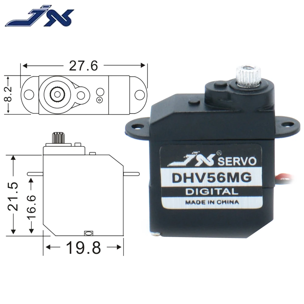 JX PDI-DHV56MG мини рулевой крутящий момент Цифровой Металлический Редуктор без сердечника сервопривод для RC маленький самолет с неподвижным крылом модель самолета запасная часть для радиоуправляемых моделей