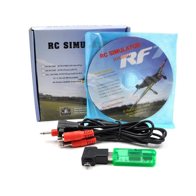 2.4G PPM Flight RC Simulator Wireless Cable USB RealFlight Freerider G7 G6 G5.5 G5 PH5.0 for Flysky FS-I6 FS-TH9X FS-T6 FS-CT6B 3