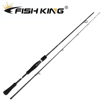 

FISH KING BLACK 100% Carbon Spinning Fishing Rod 1.8m/1.98m/2.1m/2.4m/2.7m 2 Sections Lure Fishing Rod for Pike Fishing pole