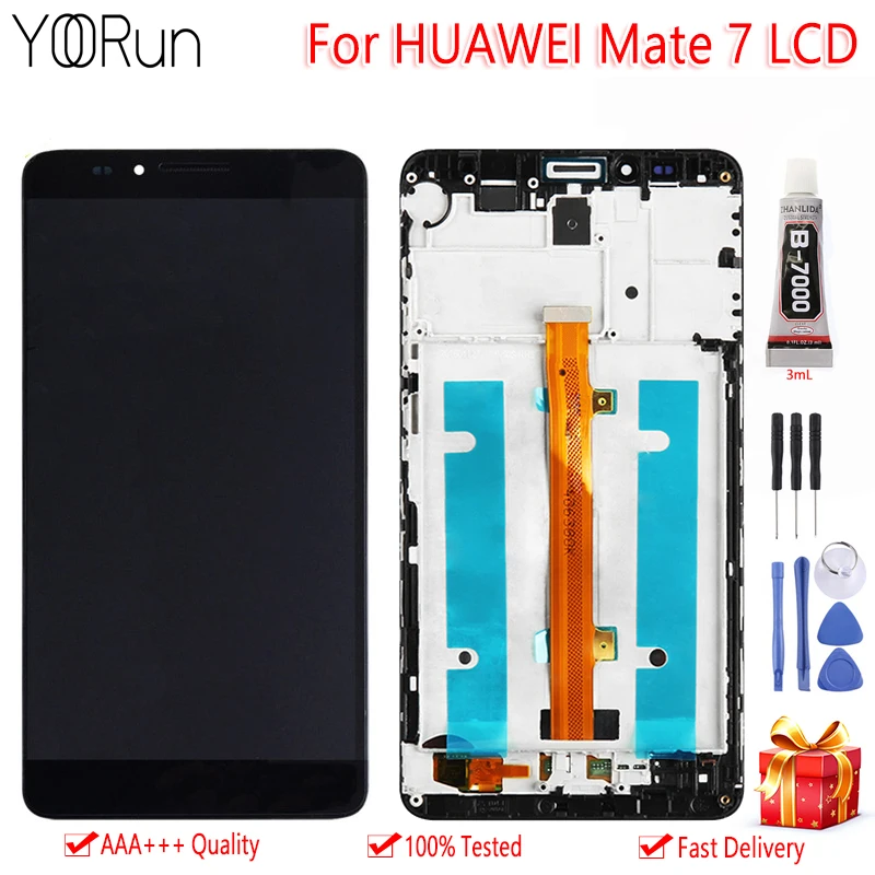

6.0" For HUAWEI Mate 7 LCD Display Touch Screen 100% Tested With Frame Digitizer Assembly Free ToolsFor HUAWEI Mate 7 LCD