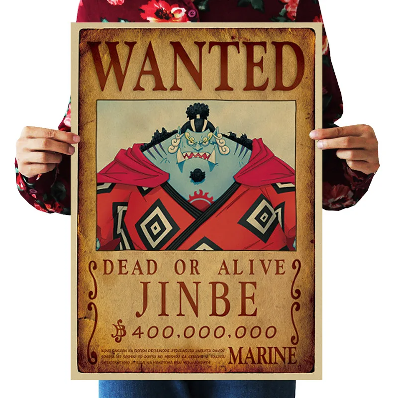 

[A1117] One Piece Reward Jinhei Nostalgic Retro Kraftpaper Poster