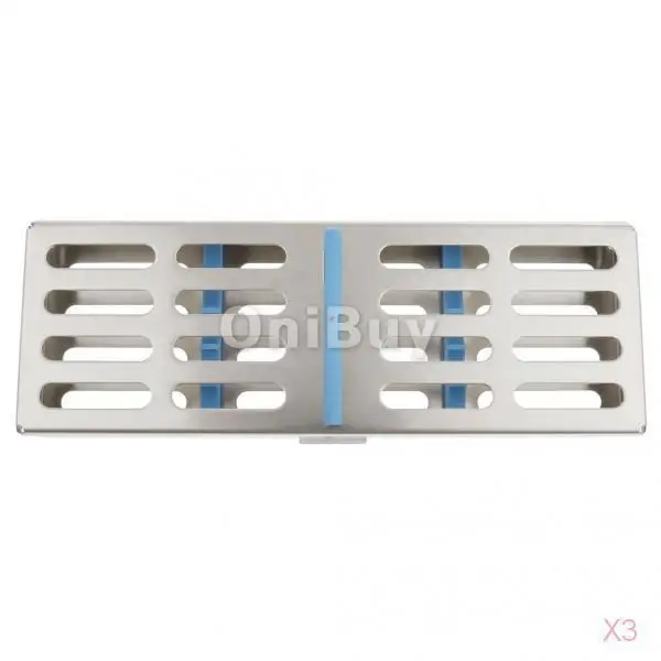 

STERILIZATION CASSETTE RACK DISINFECTION TRAY BOX HOLD 5 DENTAL INSTRUMENTS