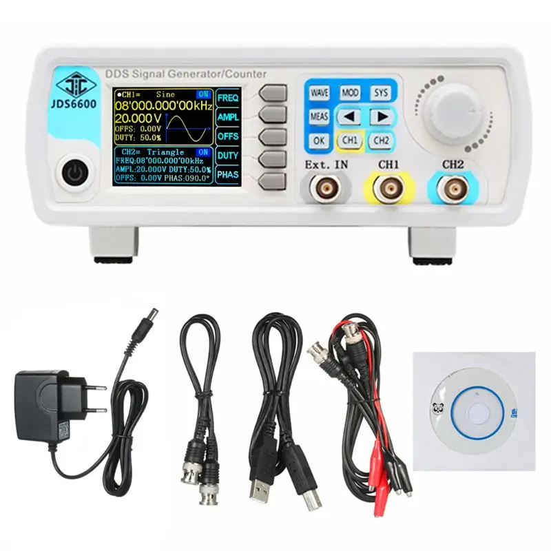 

DDS Signal Generator Counter 60MHz Dual-Channel Function Arbitrary Sine Waveform X4YD