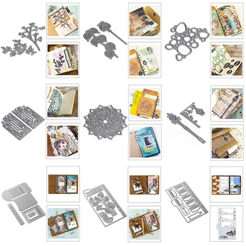 

2020 New Planner Photo Album Metal Cutting Dies and Background Leaves Dies Cut Scrapbooking For Crafts Card Making no stamps set