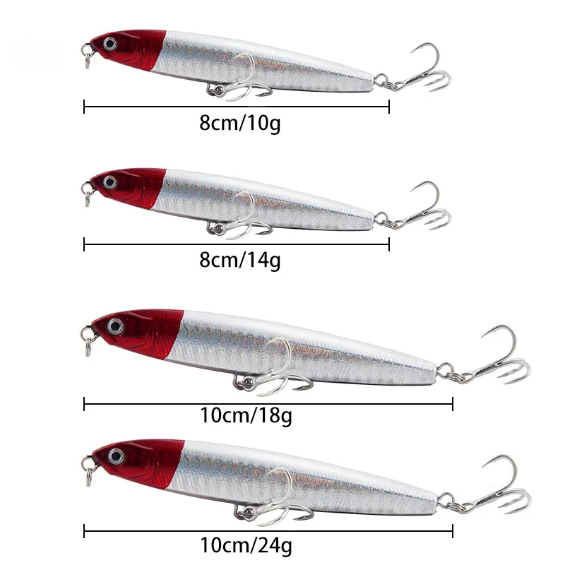 3pcs/lot 10-24g Sinking Fishing Pencil Lure Weights Bass Fishing