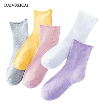 

5Pairs/lot=10Pieces Autumn Winter Socks Fashion Womens Cotton Striped Two-Bar Casual Female Cotton Socks