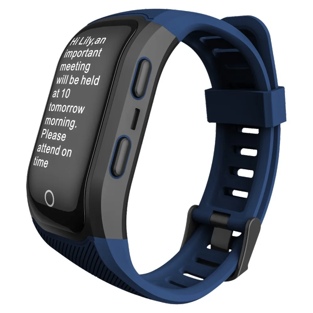 S908 смарт-браслет gps Smartwatch IP68 Водонепроницаемый фитнес-трекер для измерения сердечного ритма умный Браслет шаги плавание езда Альпинизм режим - Цвет: E-B W LCD