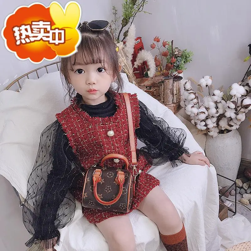 

Classic Fashion European And American Style Girls Mini Hand Pillow Trend Shoulder Parent And Child WOMEN'S Bag