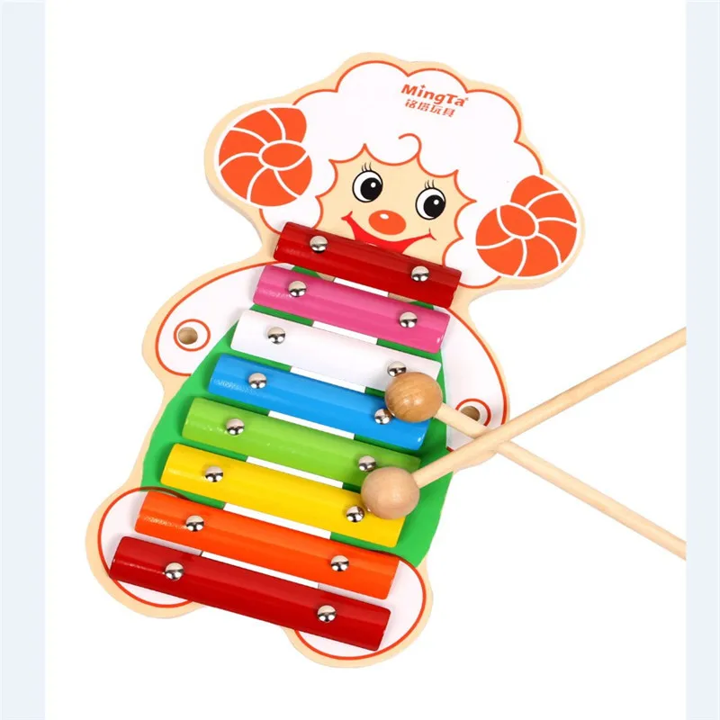 Fisher-Price классические детские развивающие игрушки Раннее детство руки стучать детей музыкальное просветление деревянный мультфильм восемь