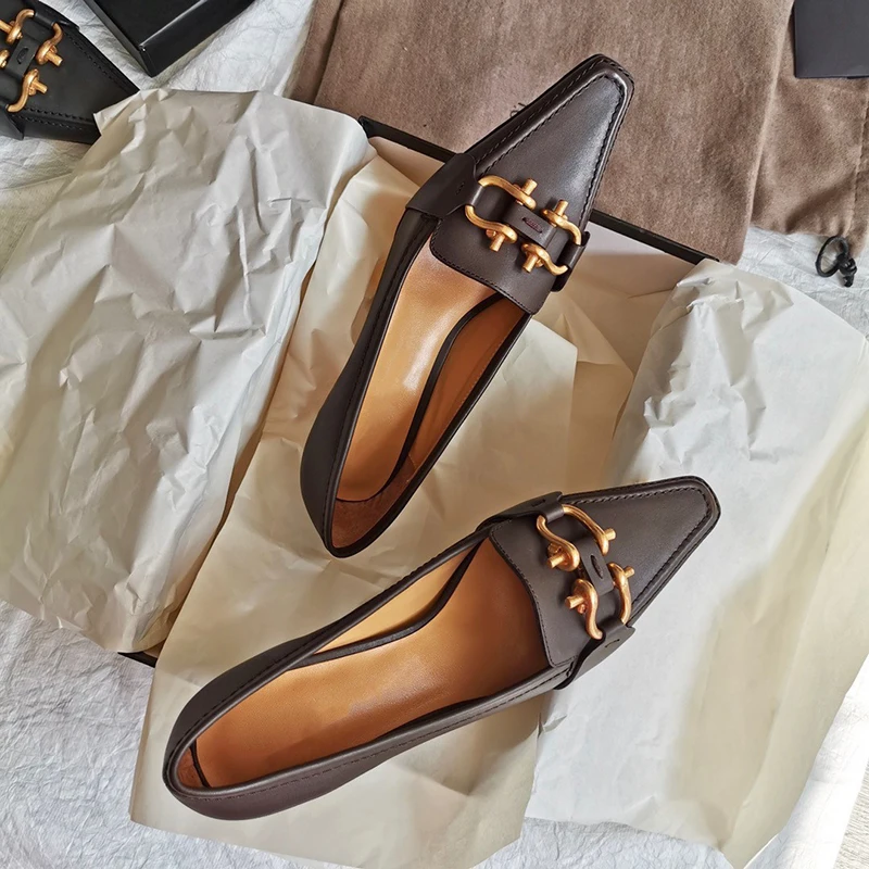 

Buckle Shoes Woman Square Toe Loafers Slip On Zapatos De Mujer Thin High Low Heels Party Dress Shoes Elegant Ladies Shoes