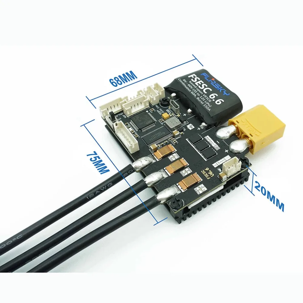 60A Лонгборд Electronic FSESC 6,6 на основе VESC®6 с теплоотводом аксессуары для скейтборда